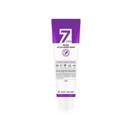 Омолоджуючий крем MAY ISLAND 7 DAYS 4D COLLAGEN CREAM 50мл — 4 види колагену, стовбурові клітини акації, омолодження,