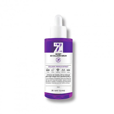 Омолоджуюча сироватка May Island 7 Days Secret 4D Collagen Serum 50ml — 4 види колагену, стовбурові клітини акації,