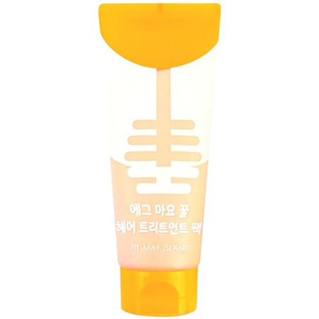 Поживна маска для волосся MAY ISLAND Egg Mayonnaise Honey Hair Treatment Pack 100ml з медом, яйцем та кератином, для сухого та