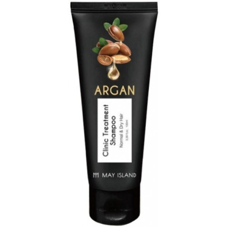 Живильний шампунь MAY ISLAND ARGAN CLINIC TREATMENT SHAMPOO 100ml з аргановою олією та екстр ромашки, для глибокого відновлення