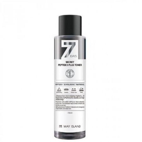 Омолоджуючий тонер MAY ISLAND 7 Days secret peptide 8 plus Toner 150ml з пептидним комплексом, для шкіри з першими ознаками