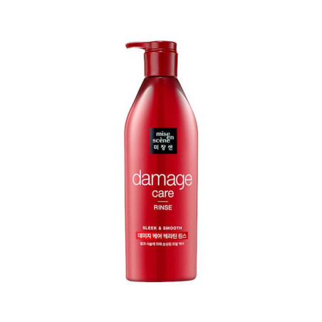 Mise En Scene Damage Care Rinse 680 ml — відновлювальний кондиціонер для тьмяного та пошкодженого фарбованого волосся, з олією