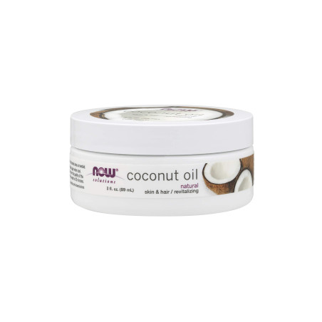 Багатофункціональна кокосова олійка Now Foods Coconut Oil 89ml — натуральна, для догляду за шкірою та волоссям, зволоження —