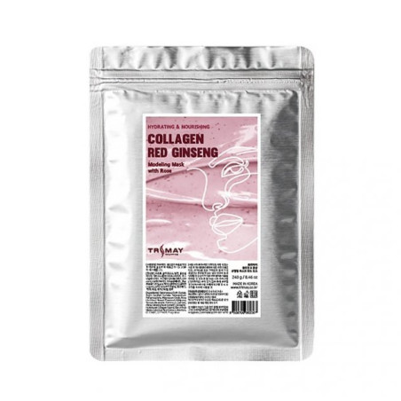 Trimay Modeling Masks Collagen Red Ginseng 240g — омолоджуюча альгінантна маска з колагеном, женьшенем та трояндою — фото