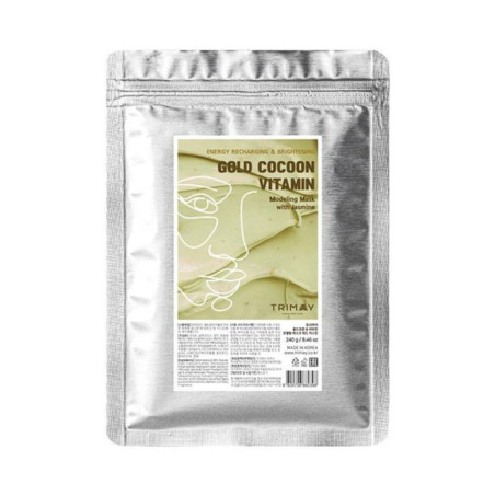 Trimay Gold Cocoon Vitamin Modeling Mask 240g — альгінантна маска з протеїном кокона шовкопряду, вітамінами та екстрактом