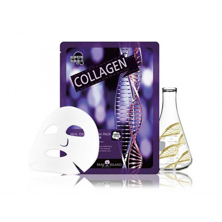 May Island Real Essence Mask Pack Collagen 25ml — омолоджуюча тканинна маска з колагеном для підтяжки та розгладження зморшок —