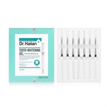 Dr.Haiian Tooth Whitening Gel 1g*7ea — набір відбілюючих гелів, з ксилітом, капа для зубів, для білосніжної усмішки — вигляд