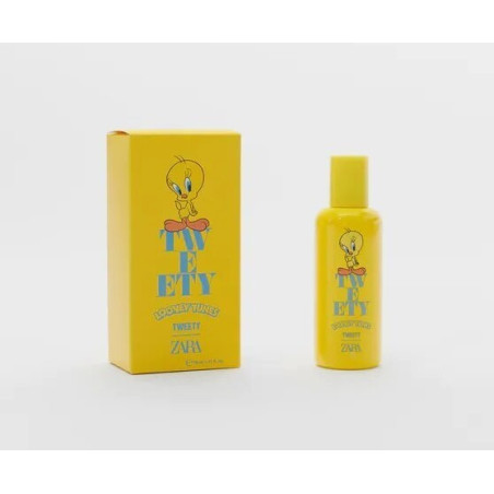 ZARA Tweety 30ml — флакон з прозорим склом та блакитним акцентом, зручний дозатор, стильне дизайнерське пакування — упаковка
