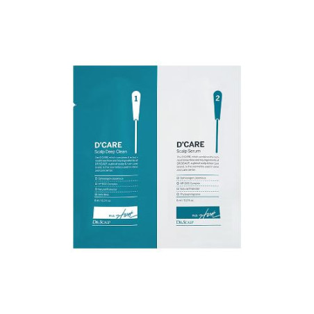 Сироватка DCARE SCALP ACTIVE 6мл×2 — очищення шкіри голови, стимулювання росту волосся, рослинні екстракти — вигляд товару