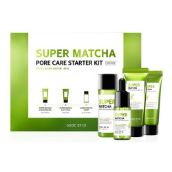 Some By Mi Super Matcha Pore Care Starter Kit 42/42/30/10 ml - міннабір засобів для звуження пор, з чаєм матча, для проблемної