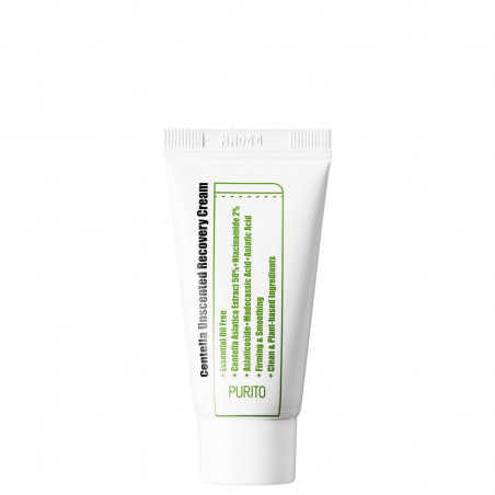 МІНІФОРМАТ Крем Purito Centella Unscented Recovery Cream 12ml — відновлення шкіри, зменшення подразнень, чутлива шкіра — вигляд