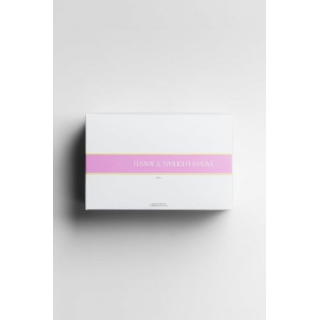 Zara Femme + Twilight Mauve 2*90 ml — двобутлева упаковка, об'єм 180 мл, фіолетово-рожевий колір, стильний дизайн — упаковка