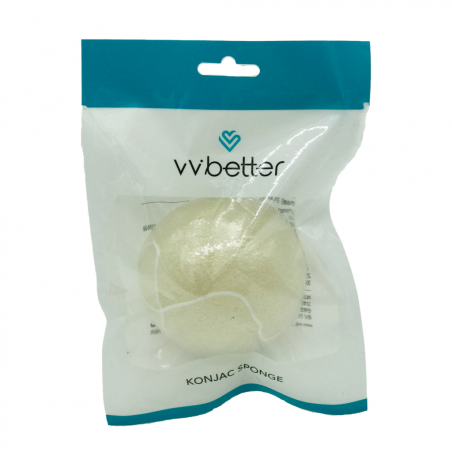 VVbetter Konjac Sponge 1 шт - спонж для обличчя, м'яке очищення та пілінг, усунення чорних цяток, для всіх типів шкіри — вигляд