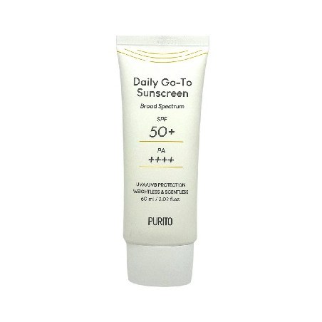 Purito Daily Go-To Sunscreen SPF 50+ PA++++ 60ml - сонцезахисний крем для чутливої шкіри, легка текстура, без запаху, з
