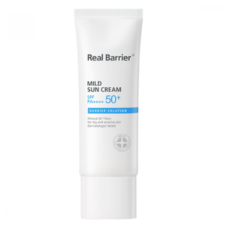Real Barrier Mild Sun Cream SPF50+ PA++++ 40ml - сонцезахисний крем для всіх типів шкіри, фізичні фільтри, зволоження, без