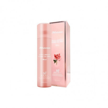 Сонцезахисний спрей JMsolution Glow Luminous Flower SPF50+PA++++ 180ml — екстр. дамаської троянди, лаванди, пептиди, віт. E,