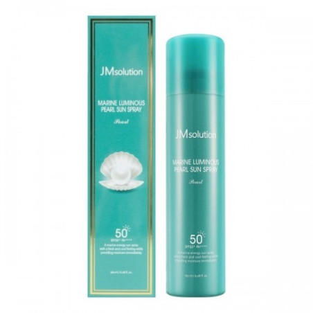 Сонцезахисний спрей JMsolution Marine Luminous Pearl SPF 50 PA +++ 180ml — екстрактами водоростей, перлів, колагену,
