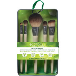 Набір для макіяжу EcoTools Makeup Brush Set 5 — кисті для тіней, тонального крему, рум'ян, коректора, дорожній кейс — вигляд