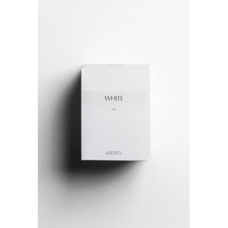 ZARA White NEW 90ml — флакон білого кольору, мінімалістичний дизайн, ідеальний щоденний парфум, упаковка