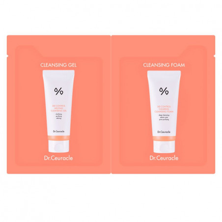 Очищувальний гель та пінка Dr.Ceuracle 5 alfa Control Cleansing 2мл*2 — для глибокого очищення, контролю себуму, жирної шкіри —