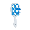 Щітка для волосся JANEKE SUPERBRUSH біла з голубим — делікатний масаж голови, легке розплутування, не електризує, для всіх