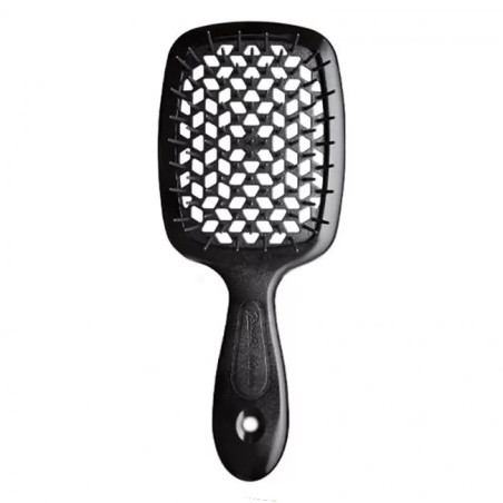 Щітка для волосся JANEKE SUPERBRUSH чорна не карбон — делікатний масаж, легке розплутування, не електризує, підходить для
