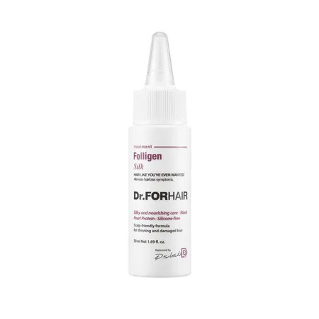 Маска для волосся Dr. FORHAIR Folligen Silk 50ml — миттєве відновлення, ламелярна вода, 20 амінокислот, для пористого волосся —