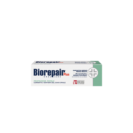 Професійна зубна паста для захисту від карієсу Biorepair Plus protezione totale 75ml — з рідкою емаллю, захищає емаль від