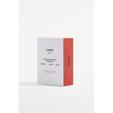 Zara Uomo Man 80ml — парфумерна вода для чоловіків, свіжий аромат, деревні ноти, для повсякденного використання — вигляд товару