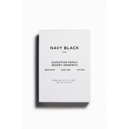 Zara Navy Black 80ml — парфумерна вода для чоловіків, темний аромат, морські ноти, для вечірнього використання — вигляд товару