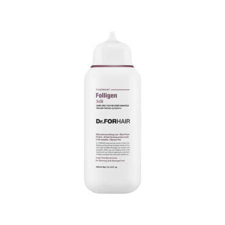 Dr FORHAIR Folligen Silk Treatment 300ml — маска для відновлення волосся, ламелярна вода, 20 амінокислот, для ламкого волосся —