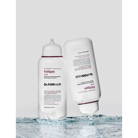Dr FORHAIR Folligen Silk Treatment 300ml — маска для відновлення волосся, ламелярна вода, 20 амінокислот, для ламкого волосся —