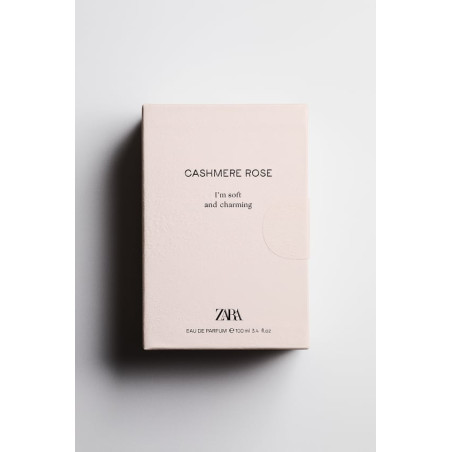 ZARA Cashmere Rose 100 ml New — флакон парфуму, елегантний дизайн, сучасна упаковка, стиль — упаковка