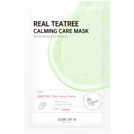 Заспокійлива маска Some By Mi Real Tea Tree Calming Care Mask 20ml — екстракт зеленого чаю, протизапальний ефект, для