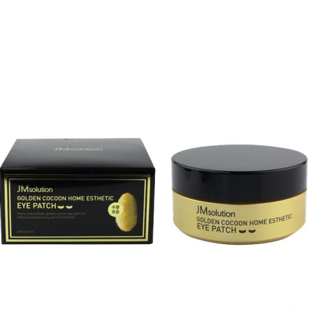 JMsolution Golden Cocoon Home Esthetic Eye Patch 60 шт — гідрогелеві патчі, екстракт кокону золотого шовкопряда, для зменшення