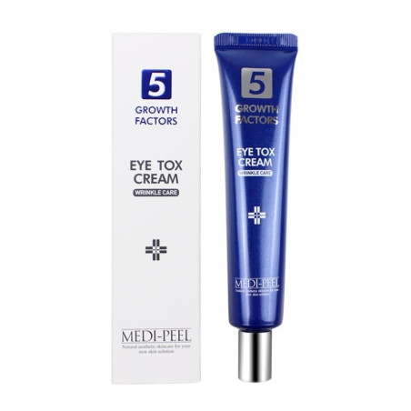 Ліфтинг-крем для шкіри навколо очей Medi-Peel 5 Growth Factors Eye Tox Cream 40ml — омолодження, зволоження, пептиди, колаген,