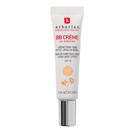 Тонуючий BB-крем Erborian BB Cream au Ginseng SPF20 NUDE 15ml — з екстрактом женьшеню, для всіх типів шкіри — вигляд товару