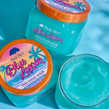 Скраб для тіла Tree Hut Blue Lagoon Sugar Scrub 510g — з цукром та мінералами Мертвого моря, відлущує та живить — вигляд товару