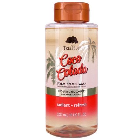 Гель для душу Tree Hut Coco Colada Foaming Gel Wash 532ml — з олією ши та екстрактом ананаса, тропічний аромат — упаковка