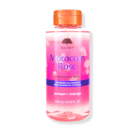 Гель для душу Tree Hut Moroccan Rose Foaming Gel Wash 532ml — з олією ши та шипшиною, квітковий аромат — упаковка