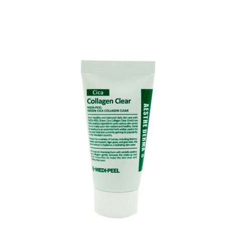 Medi-Peel Green Cica Collagen Clear 28ml — делікатно очищує чутливу шкіру, не викликає стягнутості — вигляд товару