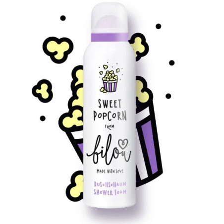 Пінка для душу Bilou Sweet Popcorn 200 мл — делікатне очищення пор, усунення подразнень, аромат вишні, відновлення