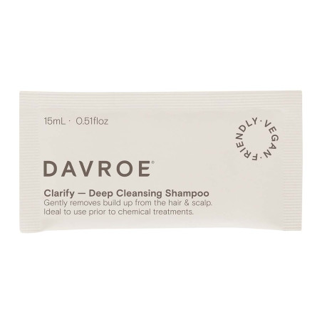 Глибокоочищувальний детокс-шампунь Davroe Clarify Deep Cleansing 15 ml — з молочною кислотою, для проблемної шкіри голови —