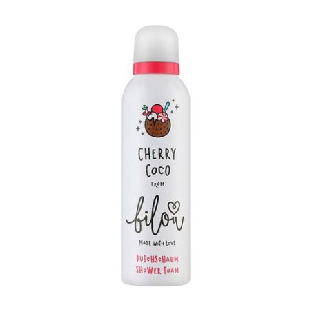 Пінка для душу Bilou Cherry Coco Shower Foam 200 ml — делікатне очищення, зволоження, для всіх типів шкіри, вишнево-кокосовий