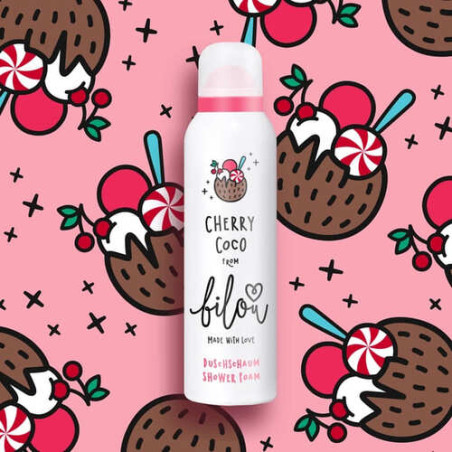 Пінка для душу Bilou Cherry Coco Shower Foam 200 ml — делікатне очищення, зволоження, для всіх типів шкіри, вишнево-кокосовий