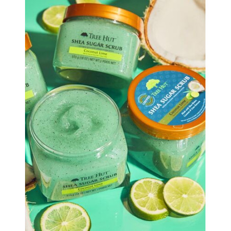 Скраб для тіла Tree Hut Coconut Lime Sugar Scrub 510g — відлущування, зволоження, живлення, для всіх типів шкіри,