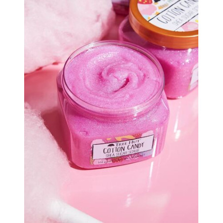 Скраб для тіла Tree Hut Cotton Candy Sugar Scrub 510g — відлущування, зволоження, живлення, для всіх типів шкіри, цукрова вата