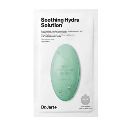 Тканинна маска Dr Jart+ Dermask Soothing Hydra Solution 25g — для чутливої шкіри, екстракт центелли та ромашки, усунення