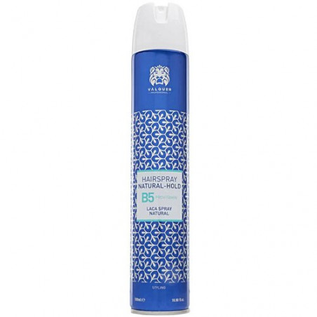 Лак для фіксації волосся Valquer Hairspray Natural-Hold 500ml — антивологій, моделює зачіску, блиск, провітамін B5, веганський