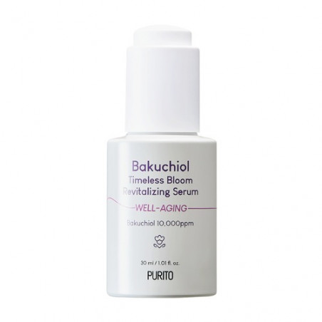Сироватка Purito Bakuchiol Timeless Bloom 30ml — омолоджувальна сироватка з бакучіолом, аденозином та комплексом екстрактів